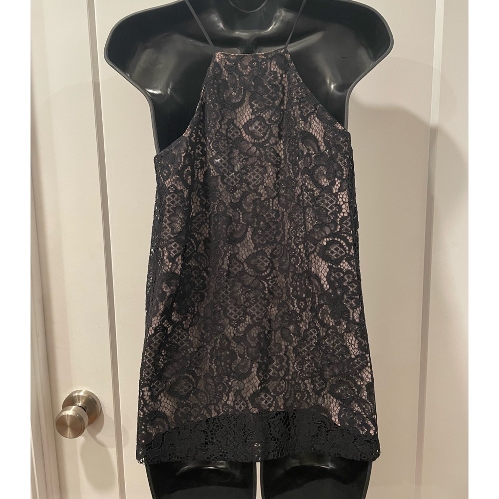 NWT LOFT Black Lace Spaghetti Strap Top Camisole XS - Picture 4 of 10